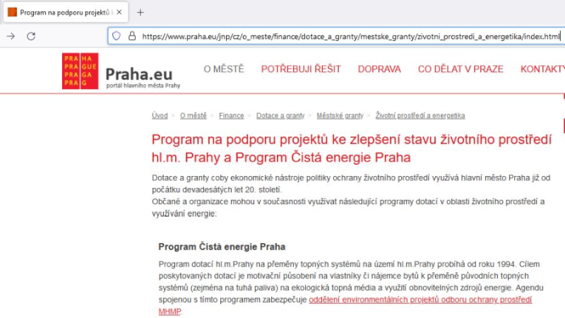 Program na podporu projektů ke zlepšení stavu životního prostředí hl. m. Prahy pro rok 2024