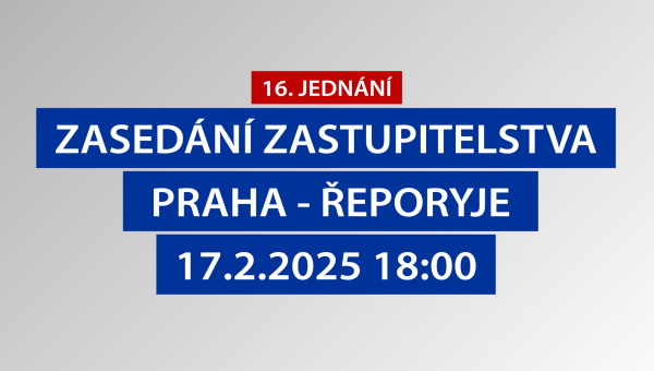 16.zasedání Zastupitelstva městské části Praha – Řeporyje, 17.2.2025 18:00